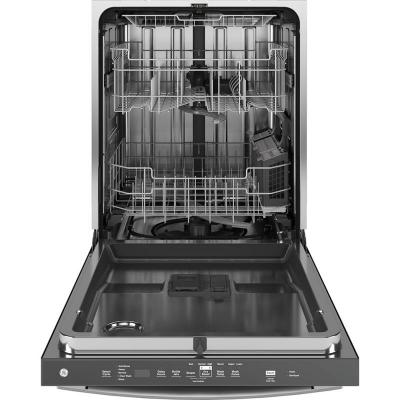 24" GE Top Control Stainless Steel Interior Dishwasher with Sanitize Cycle - GDT670SYVFS