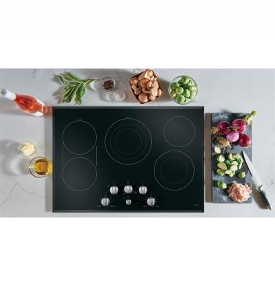 30" Café Built-In Knob Control Electric Cooktop - CEP70302MS1