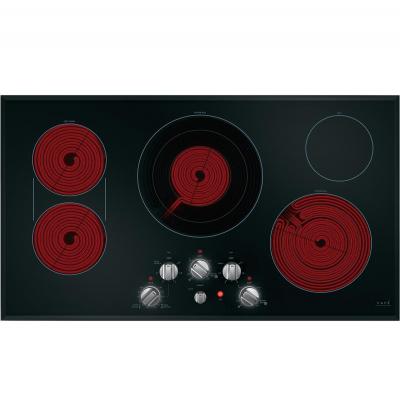 36" GE Cafe Built-In Knob Control Electric Cooktop - CEP70362MS1