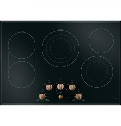 30" GE Cafe Electric Cooktop With Infinite Knob Control - CEP70303MS2