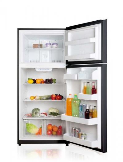 30" GE 18.2 Cu. Ft. Top-Freezer Refrigerator in Black Color - GTS18FTLKBB