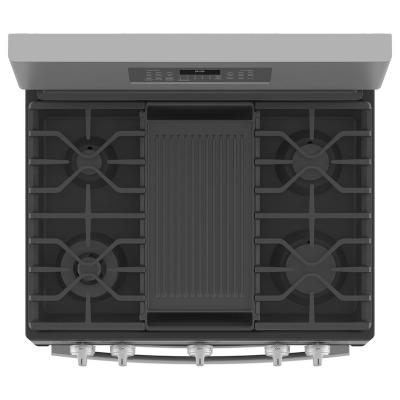 30" GE Profile Free-Standing Gas Double Oven Range in Fingerprint Resistant Stainless Steel - PCGB965YPFS