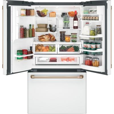 36" Café 22.2 Cu. Ft. Energy Star Counter-Depth French-Door Refrigerator with Hot Water Dispenser- CYE22TP4MW2