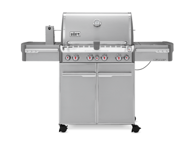 66" Weber Summit Series 4 Burner Liquid Propane Grill With Stainless Steel Side Tables - Summit S-470 LP