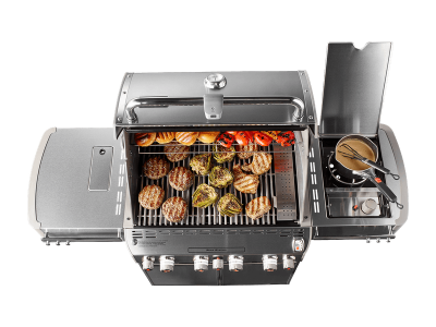 66" Weber Summit Series 4 Burner Liquid Propane Grill With Stainless Steel Side Tables - Summit S-470 LP