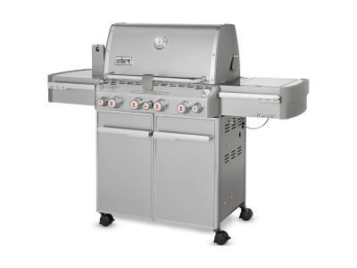 66" Weber Summit Series 4 Burner Liquid Propane Grill With Stainless Steel Side Tables - Summit S-470 LP