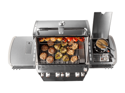 66" Weber Summit Series 4 Burner Liquid Propane Gas Grill With Side Burner In Black - Summit E-470 LP