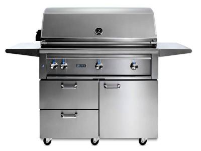 42" Lynx Professional Freestanding Grill With 1 Trident Infrared Burner And 2 Ceramic Burners And Rotisserie - L42TRF-NG