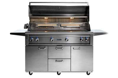 54" Lynx  Professional Freestanding Grill With 1 Trident Infrared Burner And 3 Ceramic Burners And Rotisserie - L54TRF-NG