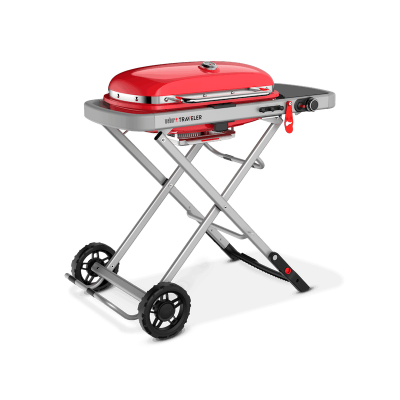 44" Weber Traveler Liquid Propane Portable Gas Grill in Red - 9030001