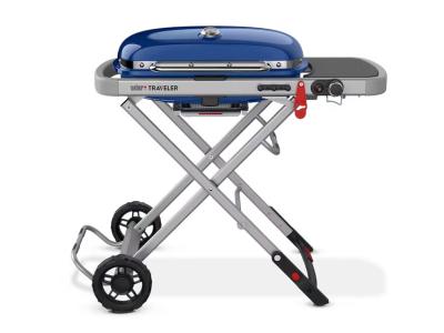 44" Weber Traveler Liquid Propane Portable Gas Grill in Blue - 9020001