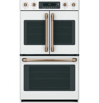 Café Wall Oven Kit With 2 French-Door Handles And 4 Knobs In Brushed Bronze - CXWDFHKPMBZ