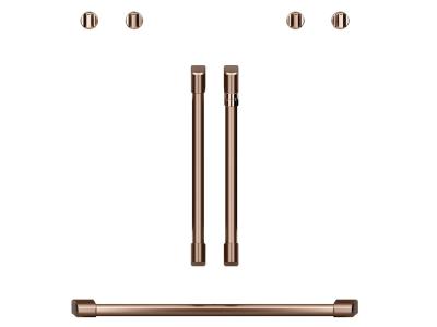 GE Café Wall Oven Kit With 2 French-Door Handles And 4 Knobs In Brushed Copper - CXWDFHKPMCU