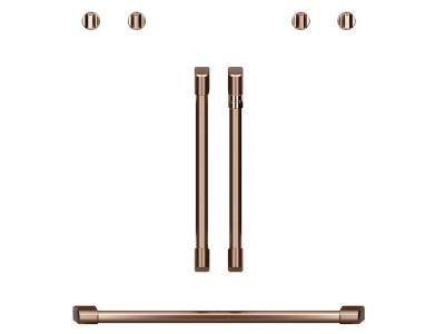 Café Wall Oven Kit With 2 French-Door Handles And 4 Knobs In Brushed Copper - CXWDFHKPMCU