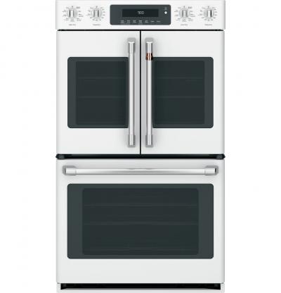 GE Café Wall Oven Kit With 2 French-Door Handles And 4 Knobs In Brushed Stainless - CXWDFHKPMSS