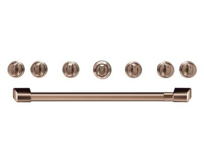 GE Café Handle And Knob Set For Pro Range And Rangetop In Brushed Copper - CXPR6HKPMCU