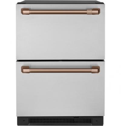 GE Café Undercounter Refrigeration Handle Kit in Brushed Copper - CXQD2H2PNCU