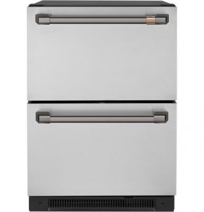 GE Café Undercounter Refrigeration Handle Kit in  Brushed Black - CXQD2H2PNBT