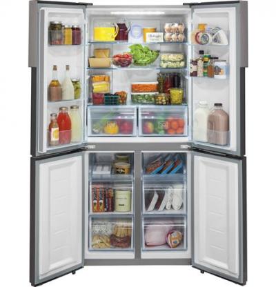 33" Haier 16.4 Cu. Ft. Quad Door Refrigerator - HRQ16N3BGS