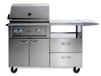 30" Lynx Professional Mobile Kitchen Grill With All Trident Infrared Burners And Rotisserie - L30ATR-M