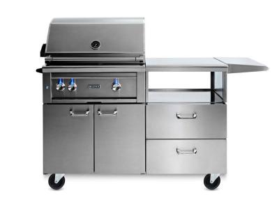 30" Lynx Professional Mobile Kitchen Grill With All Trident Infrared Burners And Rotisserie - L30ATR-M-LP
