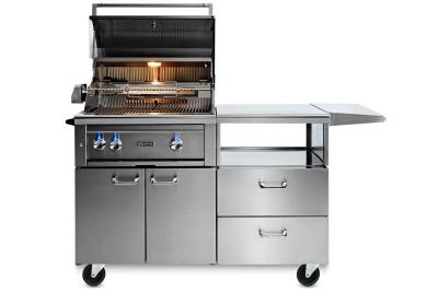 30" Lynx Professional Mobile Kitchen Grill With All Trident Infrared Burners And Rotisserie - L30ATR-M-LP