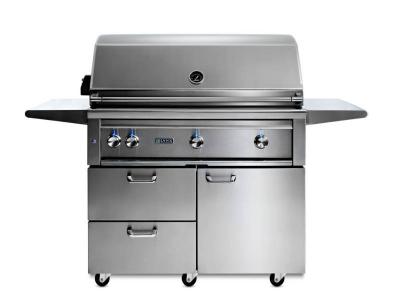 42" Professional Freestanding Grill With All Trident Infrared Burners And Rotisserie - L42ATRF-NG
