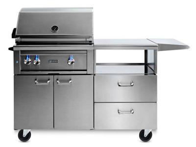 30" Lynx Professional Mobile Kitchen Grill With 1 Trident Infrared Burner And Rotisserie - L30TR-M-LP