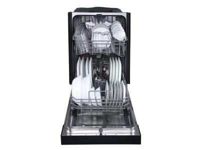 18" Danby Built In Dishwasher with 8 Place Setting Capacity  in Black - DDW1804EB
