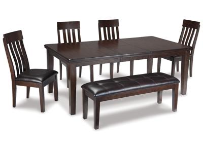 Signature Design by Ashley® Haddigan Dining Table with 4 Chairs and Bench - D596D2