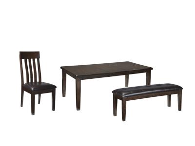Signature Design by Ashley® Haddigan Dining Table with 4 Chairs and Bench - D596D2