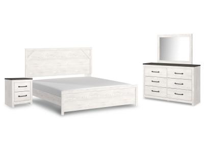Signature Design by Ashley® Gerridan King Panel Bed with Mirrored Dresser and Nightstand - B1190B10