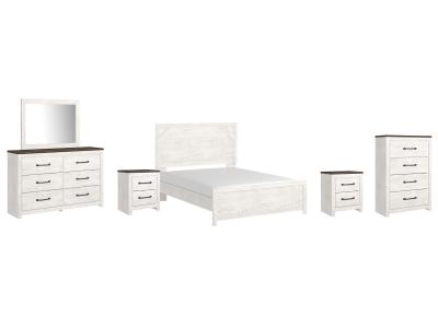 Signature Design by Ashley® Gerridan Queen Panel Bed with Dresser and Mirror Chest and 2 Nightstands - B1190B13