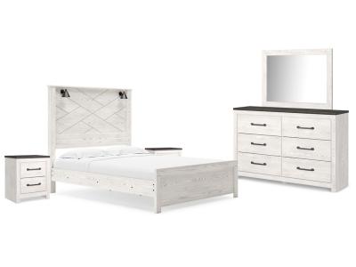 Signature Design by Ashley® Gerridan Queen Panel Bed Dresser Mirror and 2 Nightstands - B1190B17