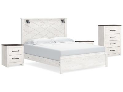 Signature Design by Ashley® Gerridan King Panel Bed Chest and 2 Nightstands - B1190B25