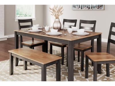 Signature Design by Ashley® Gesthaven Dining Table with 4 Chairs and Bench (Set of 6) - D396-325