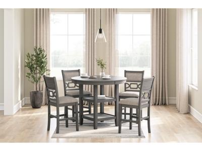 Signature Design by Ashley® Wrenning Counter Height Dining Table and 4 Barstools (Set of 5) - D425-223