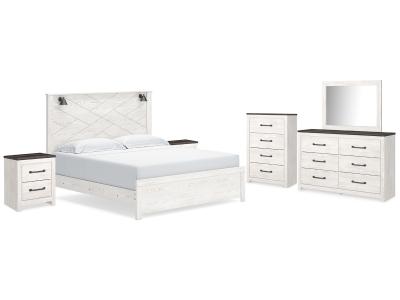 Signature Design by Ashley® Gerridan King Panel Bed Dresser Mirror Chest and 2 Nightstands - B1190B28