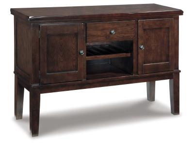 Signature Design by Ashley® Haddigan Counter Height Dining Table 4 Barstools and Server - D596D8