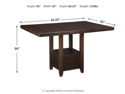 Signature Design by Ashley® Haddigan Counter Height Dining Table 4 Barstools and Server - D596D8