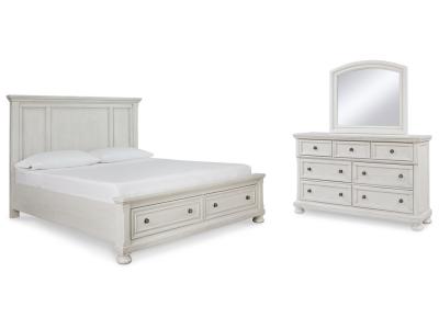 Signature Design by Ashley® Robbinsdale King Panel Storage Bed Dresser and Mirror - B742B31