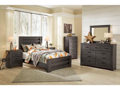 Signature Design by Ashley® Brinxton Full Panel Bed Dresser and Mirror - B249B6