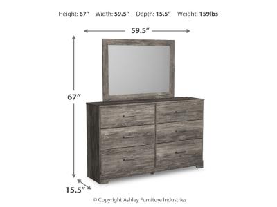 Signature Design by Ashley® Ralinksi Full Panel Bed Dresser and Mirror - B2587B5