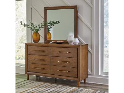 Signature Design by Ashley® Lyncott Queen Upholstered Bed Dresser and Mirror - B615B5