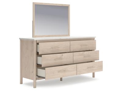 Signature Design by Ashley® Cadmori Queen Upholstered Panel Bed Dresser and Mirror - B2615B5