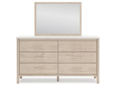 Signature Design by Ashley® Cadmori Queen Upholstered Panel Bed Dresser and Mirror - B2615B5