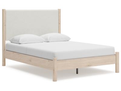 Signature Design by Ashley® Cadmori Queen Upholstered Panel Bed Dresser and Mirror - B2615B5