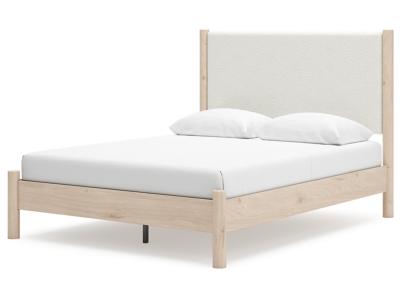 Signature Design by Ashley® Cadmori Queen Upholstered Panel Bed Dresser and Mirror - B2615B5