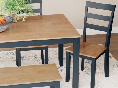 Signature Design by Ashley® Gesthaven Dining Table with 4 Chairs and Bench (Set of 6) - D399-325