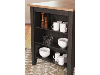 Signature Design by Ashley® Gesthaven Counter Height Dining Table and 2 Barstools - D396D3